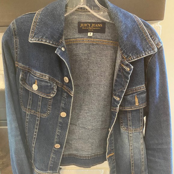 Vintage Juicy Couture Denim Stretch Jacket - Picture 1 of 4